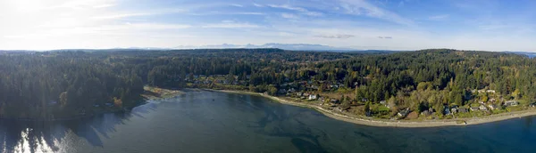 Панорамний Вид Bainbridge Острови Сша Вашингтон Watefront Житла Графстві Kitsap — стокове фото