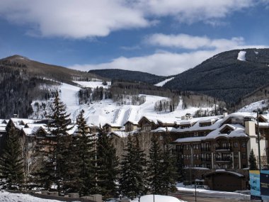 Colorado ABD - 23 Şubat 2019 Vail Köyü konaklama vail