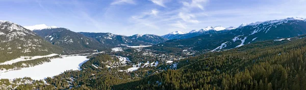 Whistler BC panoramatický pohled na město — Stock fotografie