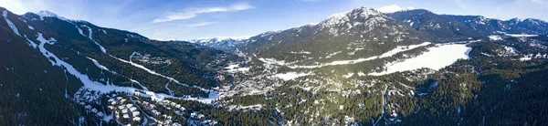 Whistler BC Kanada panoramiczny aerial widok zimowy — Zdjęcie stockowe