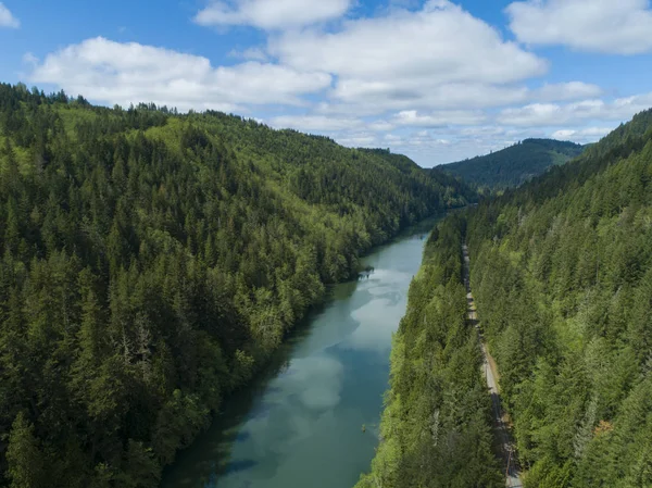 La Grande rezervoár lesní cesta vzdušný pohled Washingtonské státní memorandum — Stock fotografie