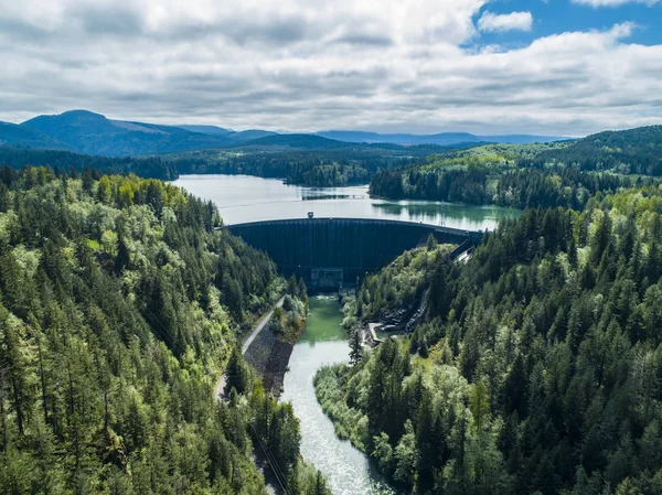 Alder přehrada vzdušný výhled Washington USA — Stock fotografie
