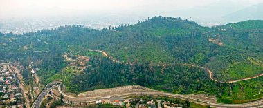 San Cristobal Hill Santiago Şili panoramik görünüm tüneli