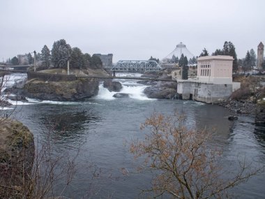 Spokane Washington Riverfront Park Şelaleler