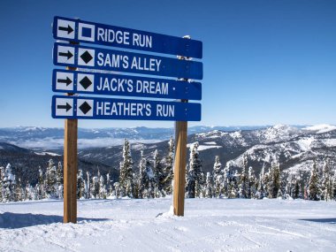 Schweitzer Ski Resort eğim yönü ve diffi Işaret Işareti