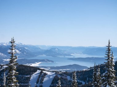 Schweitzer Dağı Idaho Gölü pend Orielle görünümü