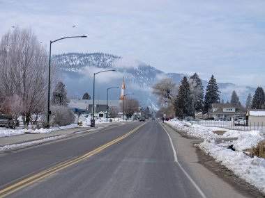 Chewelah Washington USA View aşağı sokak şehir içine Looking