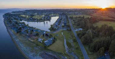 Birch Bay Village Washington Kuzeybatı Kwann Gölü Parkı Sunset La