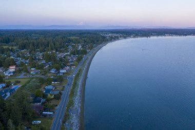 Birch Bay Wa Sunset View Mt Baker Whatcom County Amerika Birleşik Devletleri o