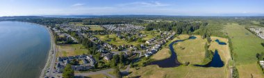 Birch Bay Wa Havadan Panoramik Sahil Manzarası