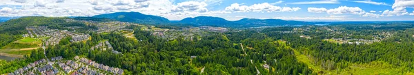 Issaquah Highlands Washington USA-vzdušný panoramatický výhled-jezero — Stock fotografie