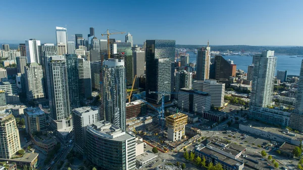 Seattle Washington USA Urban City Skyscrapers and Construction — Stock Photo, Image