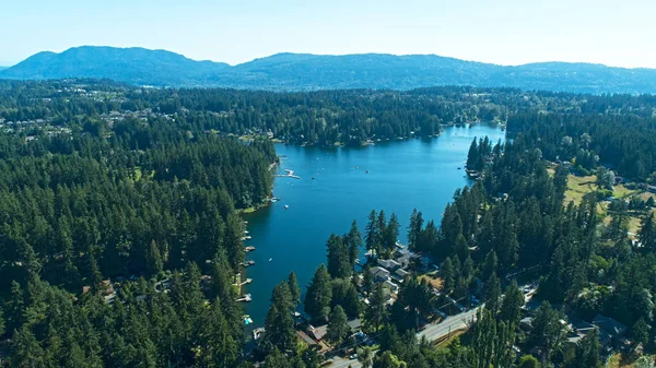 Pine Lake Sammamish Washington USA utsikt över flyg — Stockfoto