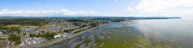 Birch Bay Wa Usa Beachfront Town Drone Havadan Panoramik Görünüm