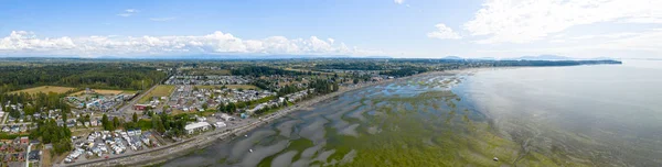 Birch Bay WA USA Beachfront Town drone légi panoráma — Stock Fotó