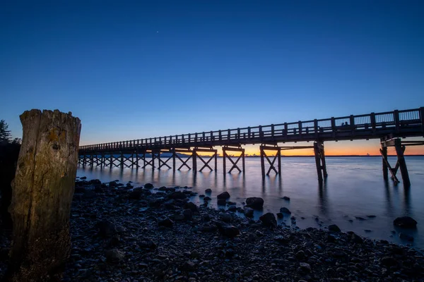 Boulevard Park Bridge Sunset Bellingham Washington — Foto de Stock