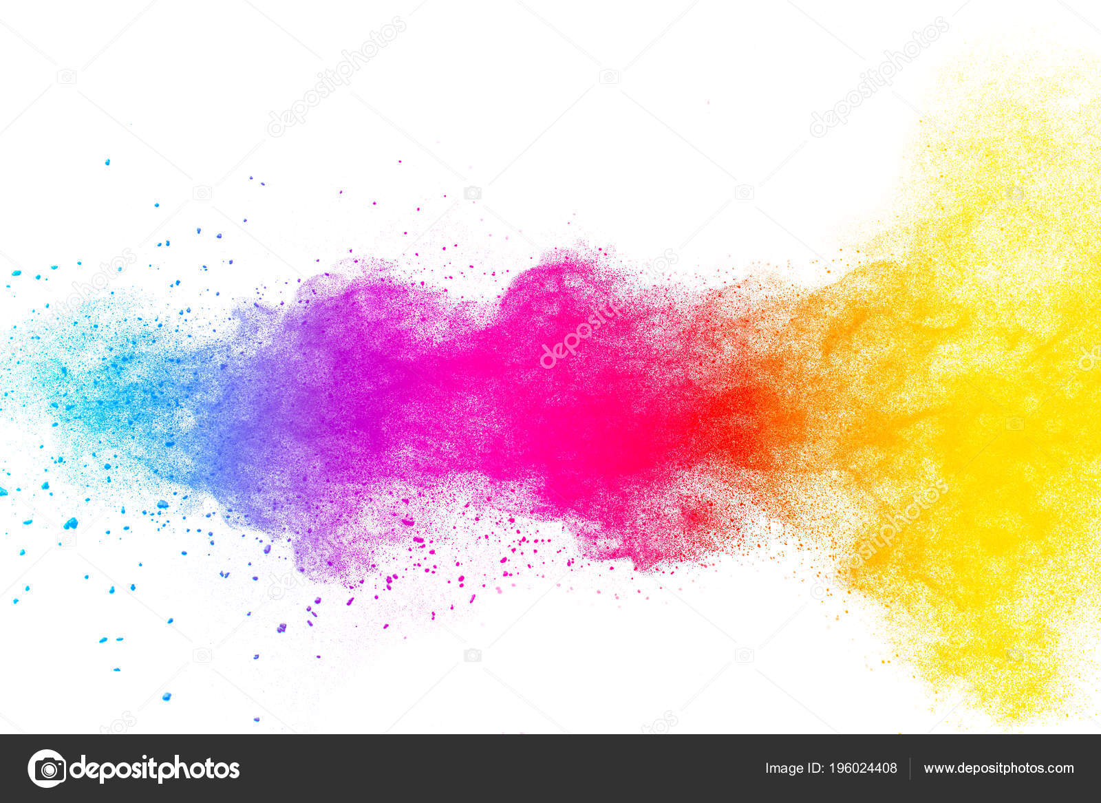 Multi Color Powder Explosion White Background Launched Colorful Dust  Particles Stock Photo by ©apattadis@ 196024408