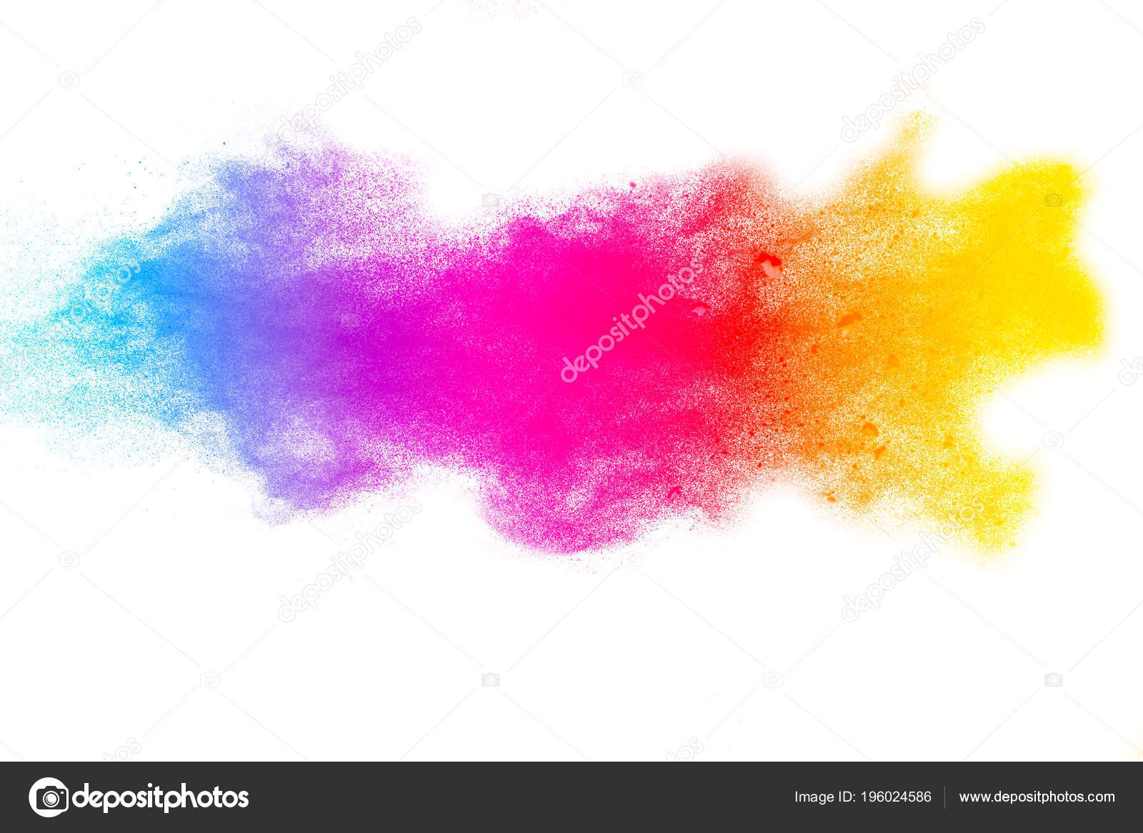 Multi Color Powder Explosion White Background Launched Colorful Dust  Particles Stock Photo by ©apattadis@ 196024586