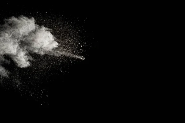 Странные Формы Белого Пылевого Облака Тёмном Фоне Запущенная Брызги Белых — стоковое фото