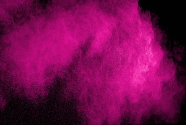 Bizarre forms of powder painted and flour combined explode in front of a black background to give off fantastic colors and forms.
