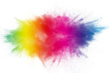 Holi Festivali renkli. Mutlu bayram toz renkli patlama. Renk toz patlama arka plan.