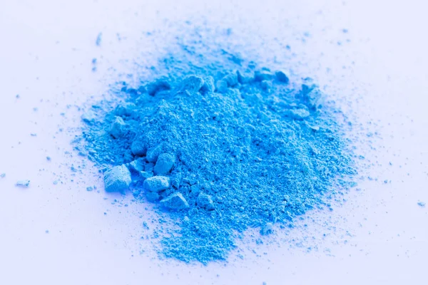 Fondo Color Azul Polvo Tiza Partículas Polvo Color Azul Salpicadas —  Fotos de Stock