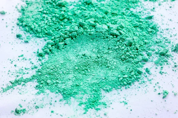 Fondo Color Verde Polvo Tiza Partículas Polvo Color Verde Salpicadas —  Fotos de Stock