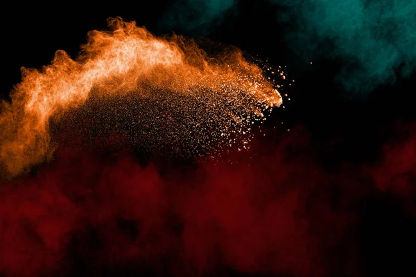 Abstract color powder explosion on black  motion of dust  splash. Painted Holi in festival. - Stock Image - Everypixel
