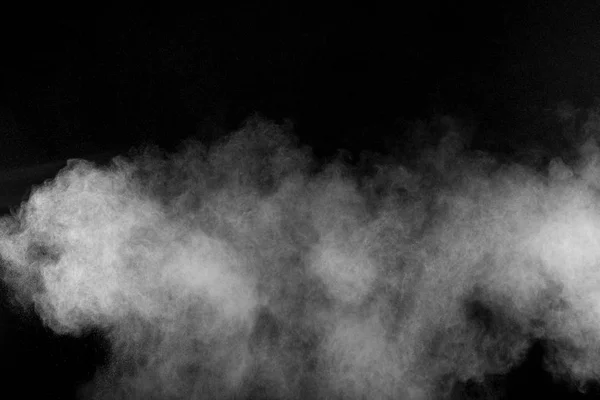 Explosión Abstracta Polvo Blanco Contra Fondo Negro Exhalación Abstracta Polvo —  Fotos de Stock