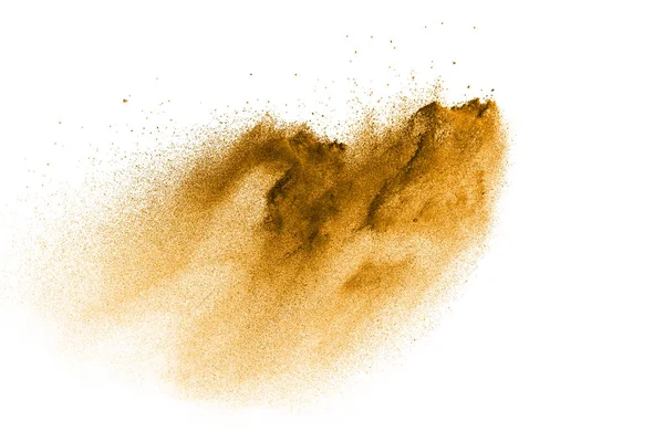 Παγωμένη Κίνηση Έκρηξης Καφέ Σκόνης Σταμάτημα Της Κίνησης Της Καστανής — Φωτογραφία Αρχείου