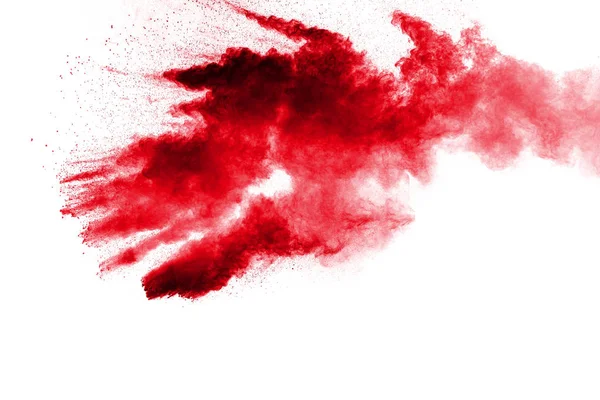 Vermelho Abstrato Espalhado Sobre Fundo Branco Explosão Vermelho Congelar Movimento — Fotografia de Stock