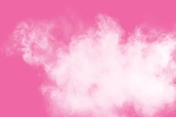 Абстрактний Вибух Білого Порошку Рожевому Тлі Заморожування Руху Білого Пилу — стокове фото