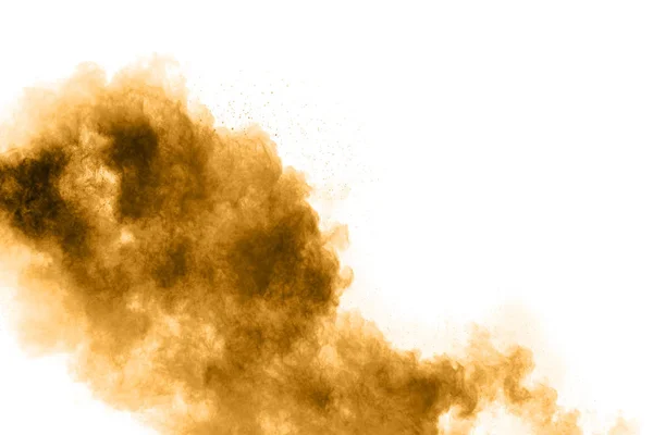 Остановить Движение Взрыва Коричневой Пыли Остановка Движения Коричневого Порошка Взрывной — стоковое фото