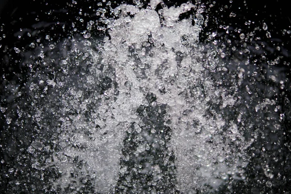 Водяний Сплеск Чорному Тлі Стильний Водяний Сплеск Ізольовано Чорному Тлі — стокове фото