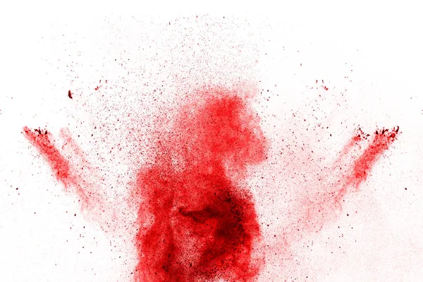 Explosão Pólvora Colorida Belo Voa Para Longe Nuvem Cor Brilhante — Fotografia de Stock