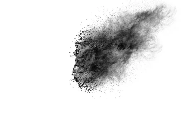 Abstract Design Black Powder Cloud White Background — Stock Photo, Image