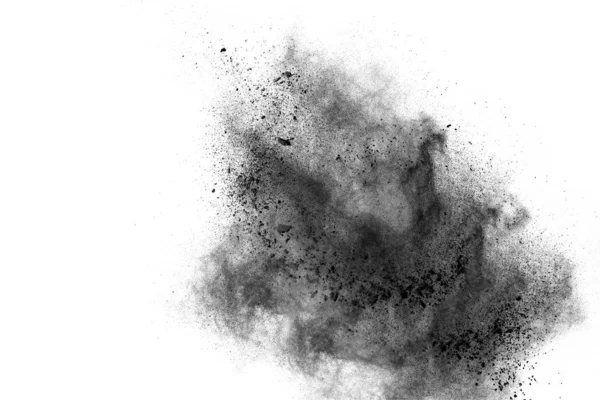 Diseño Abstracto Nube Polvo Negro Sobre Fondo Blanco — Foto de Stock