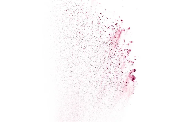 Abstrakt Rosa Pulver Explosion Vit Bakgrund Frys Rörelse Rosa Pulver — Stockfoto
