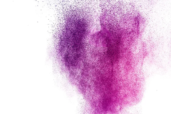 Фиолетовый Взрыв Абстрактная Пыль Крупного Плана Заднем Плане Красочный Взрыв — стоковое фото