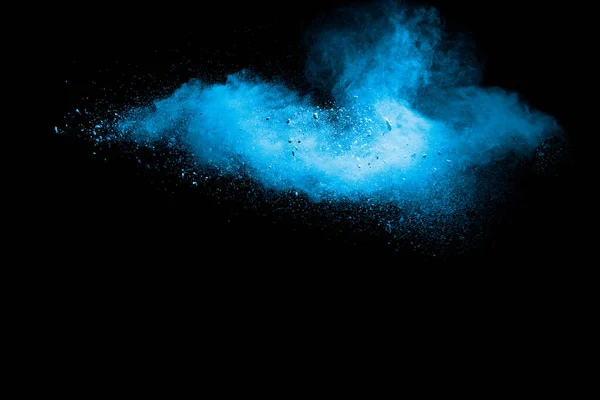 Blue Color Background Chalk Powder Blue Color Dust Particles Splattered — Stock Photo, Image