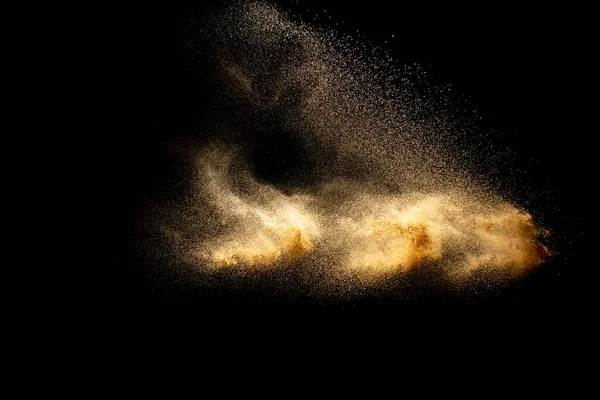 Sfondo Sabbia Offuscata Movimento Nuvoloso Astratto Esplosione Sabbia Isolata Sfondo — Foto Stock
