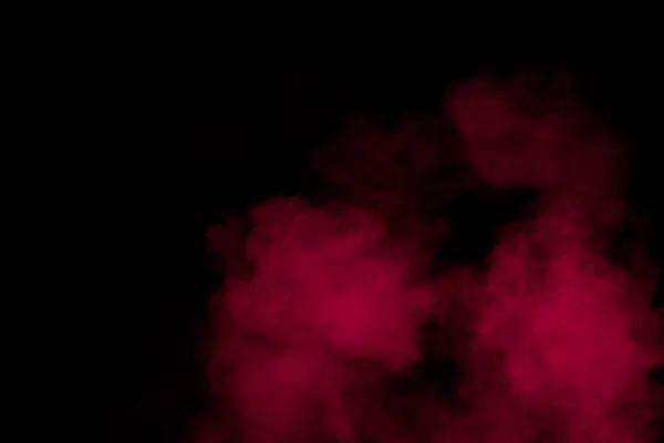 Astratto Polvere Rossa Esplosione Sfondo Nero — Foto Stock