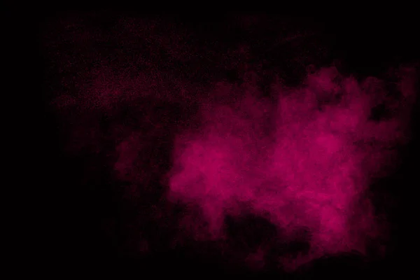 Ροζ Σωματίδια Σκόνης Πιτσιλίζουν Μαύρο Φόντο Ροζ Πιτσιλίσματα Σκόνης — Φωτογραφία Αρχείου