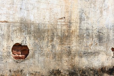 Çatlak, eskimiş duvar arkaplanı. Yakın çekim dokusu soyut eski duvar arkaplanı.