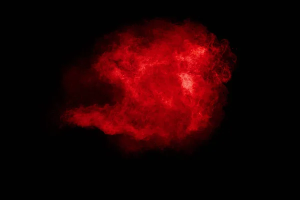 Siyah Arkaplanda Kırmızı Renk Pudrası Patlaması — Stok fotoğraf