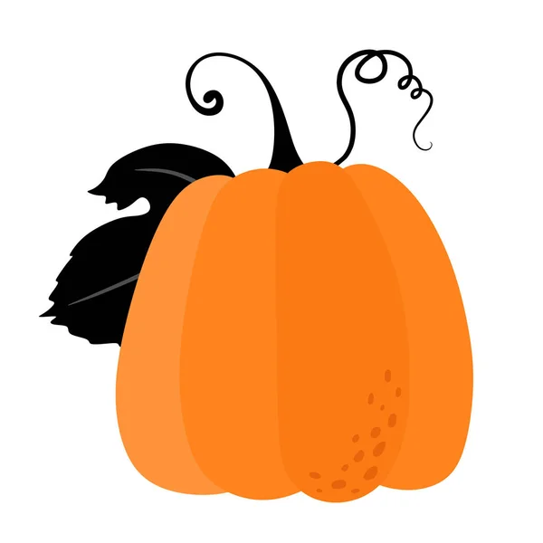 Calabaza Estilizada Feliz Halloween Aislamiento Calabaza Estilo Plano Dibujos Animados — Archivo Imágenes Vectoriales