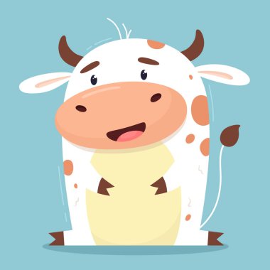 Neşeli stilize goby. Çizgi film düz stiliyle vektör illüstrasyonu.