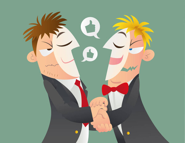 Притворяется хорошим сотрудничеством
