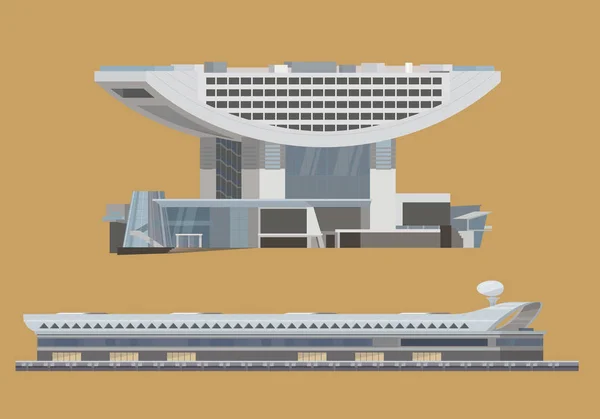 Hong Kong Avril 2019 Graphique Vectoriel Terminal Croisière Tour Pointe — Image vectorielle