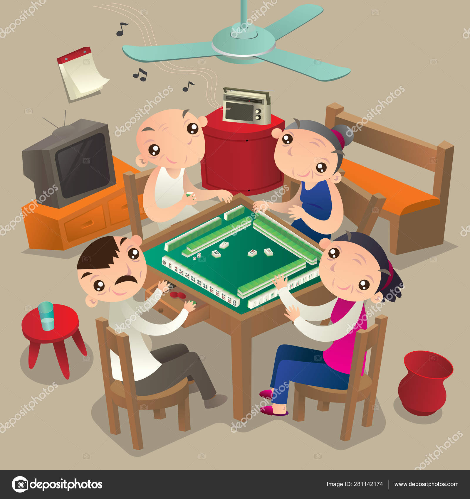 Mahjong Vector Art Stock Images Depositphotos